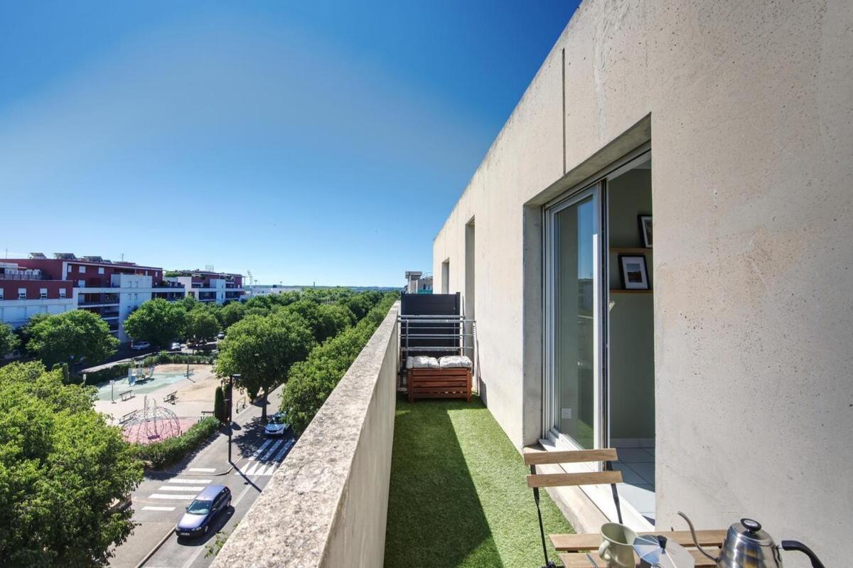 La Palm Room ~ Climatisation ~ Balcon ~ Parking Nîmes Eksteriør bilde